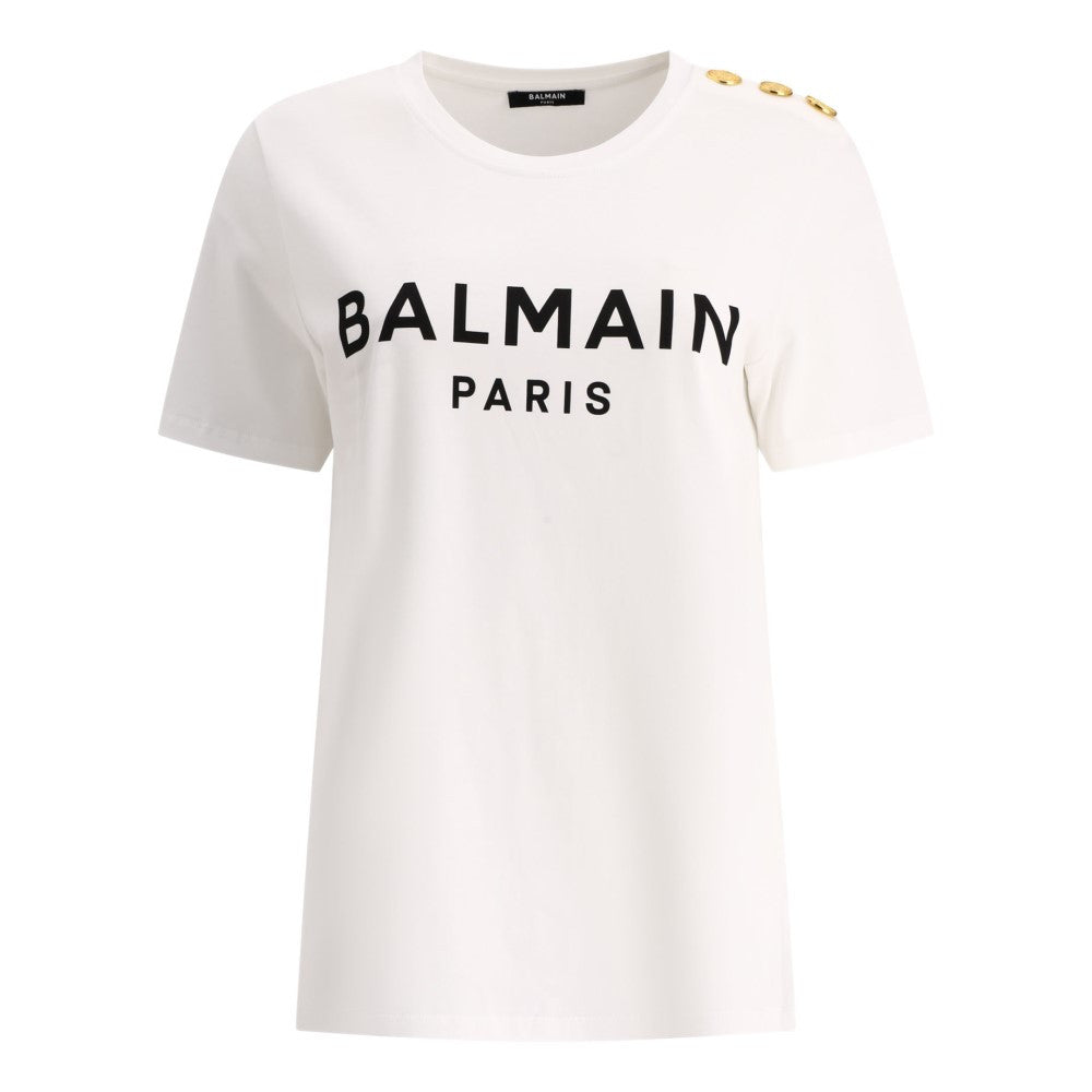 バルマン (Balmain) レディース Tシャツ トップス 3 Buttons T-Shirt ...