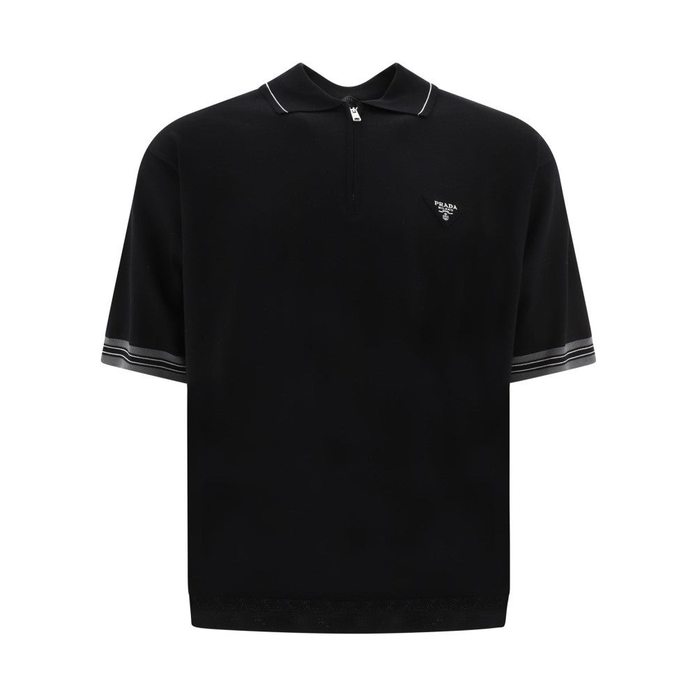 プラダ (Prada) メンズ ポロシャツ トップス Embroidered Polo Shirt