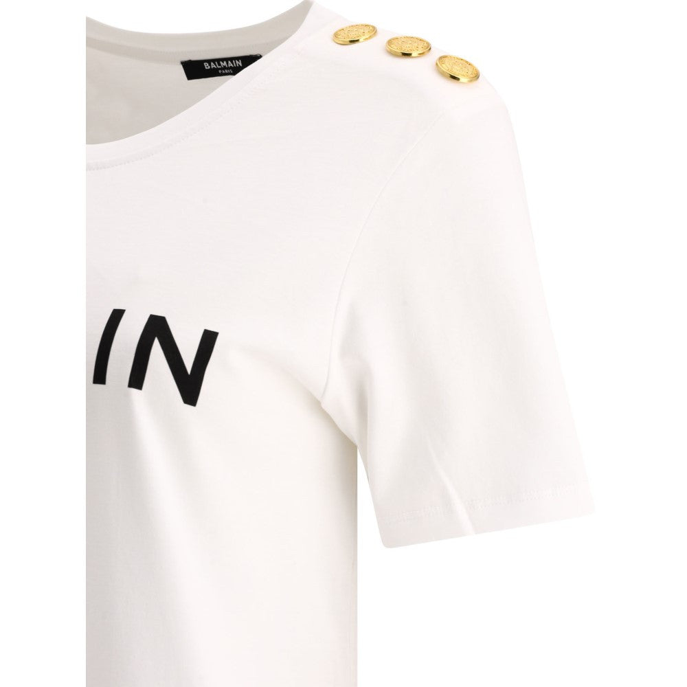 バルマン (Balmain) レディース Tシャツ トップス 3 Buttons T-Shirt