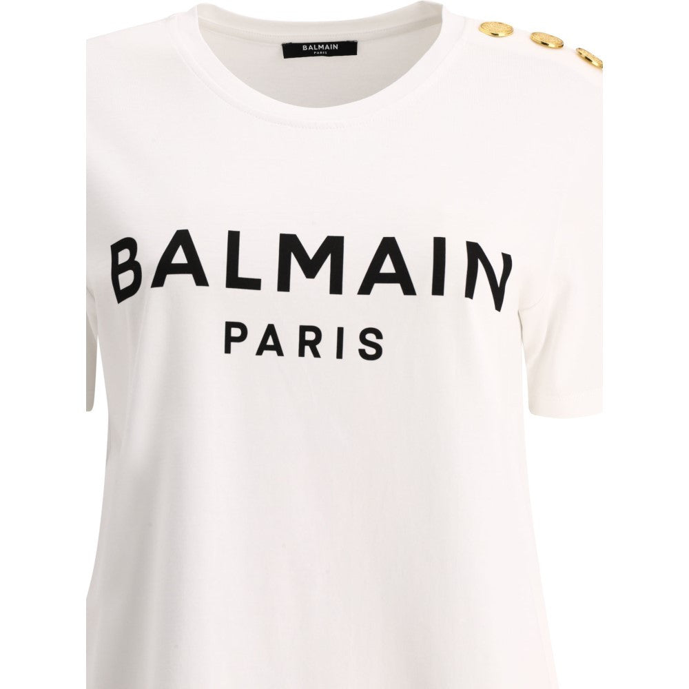 バルマン (Balmain) レディース Tシャツ トップス 3 Buttons T-Shirt 